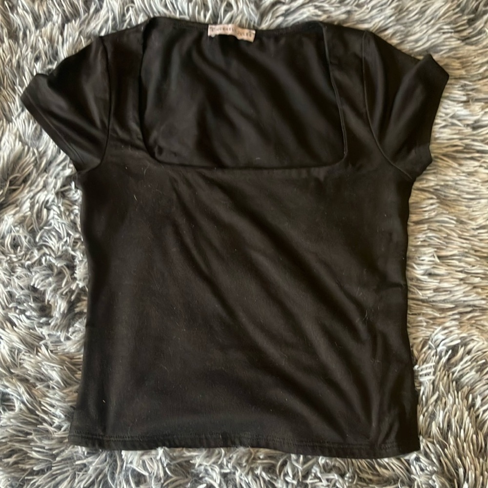 Sincerely Jules Black Fitted Cap Sleeve T-Shirt